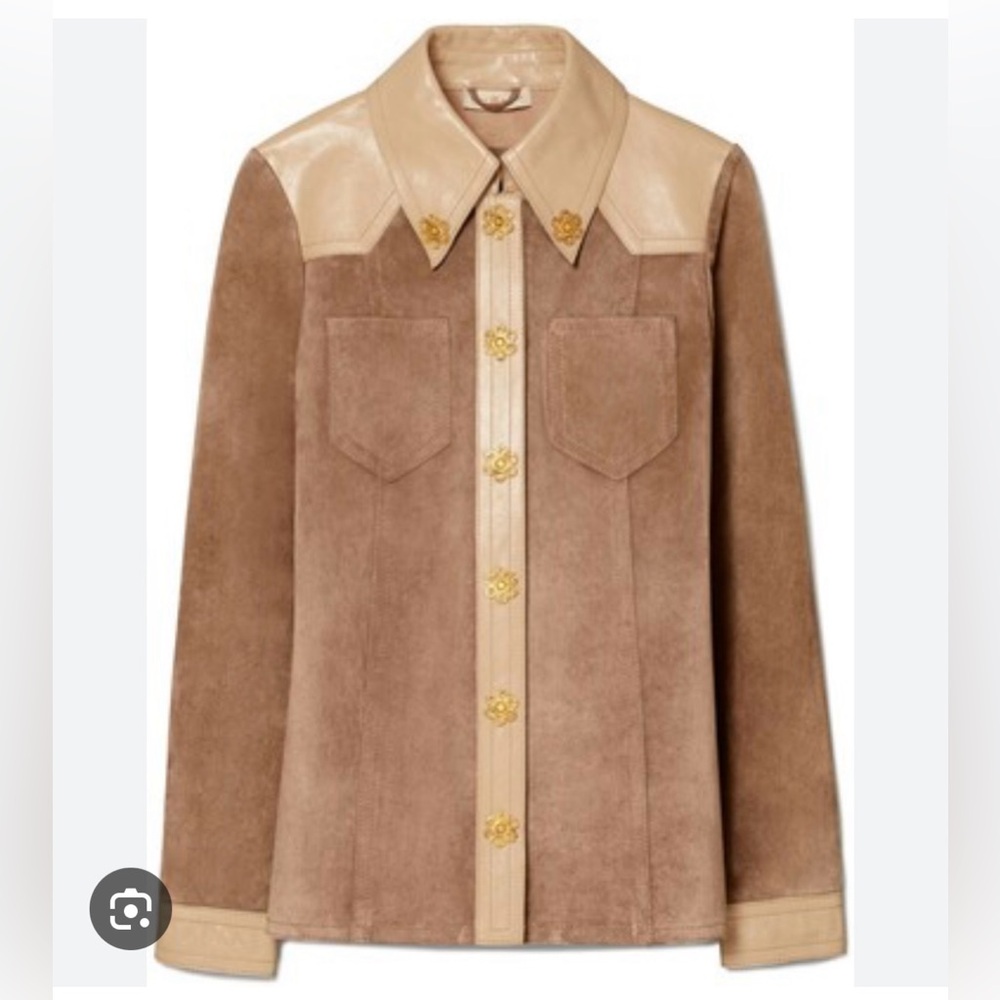 Tory Burch Reva Jacket - Tan Suede